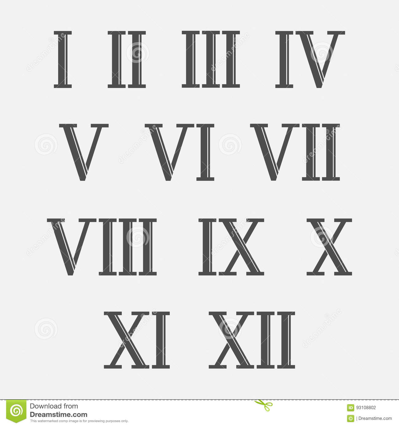 Chiffre romain dessin