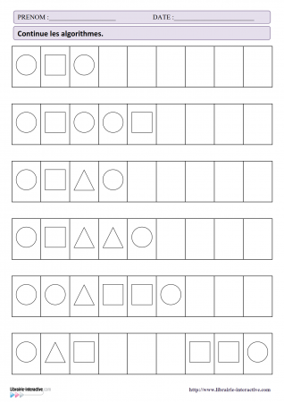 Algorithme grande section à imprimer