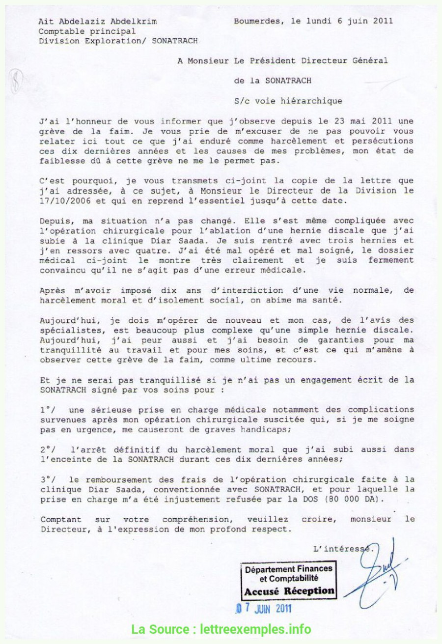 Modèle lettre plainte contre collègue