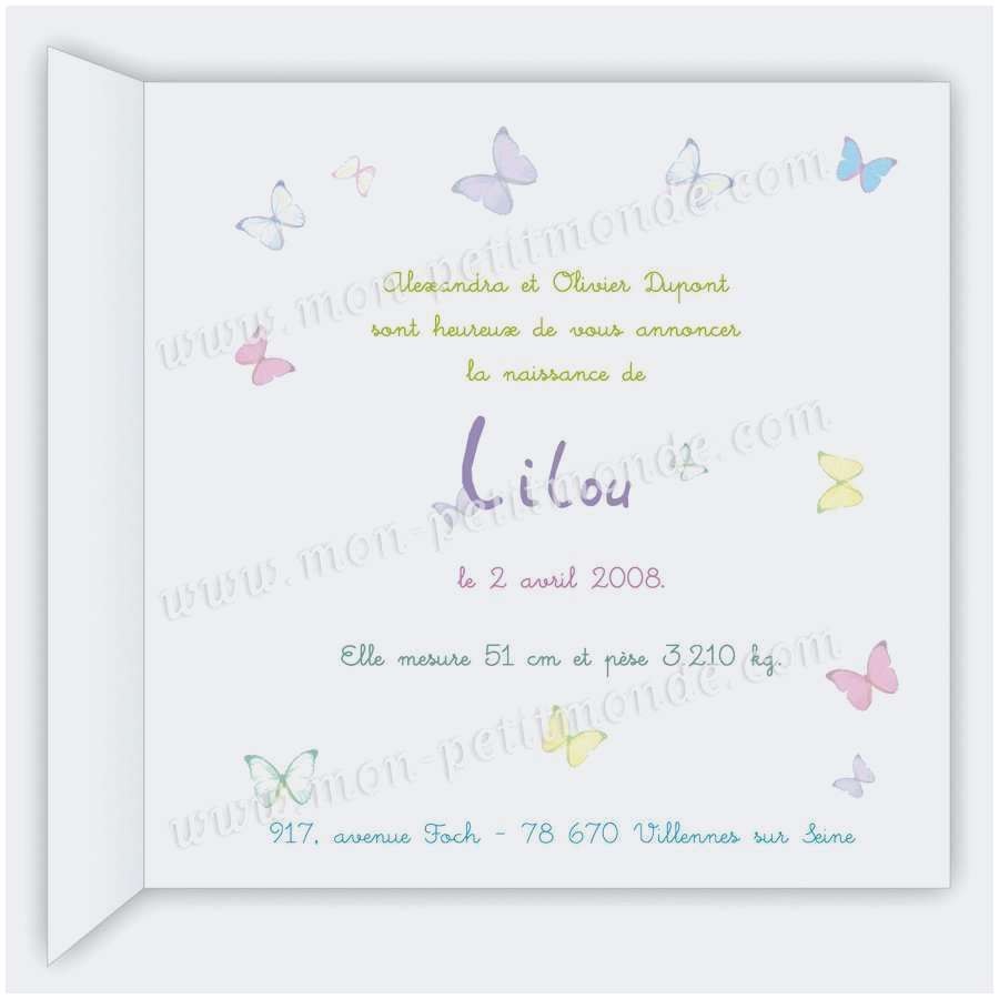 Idée texte faire part bapteme civil