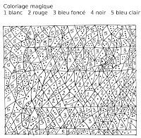 Coloriage magique loup maternelle