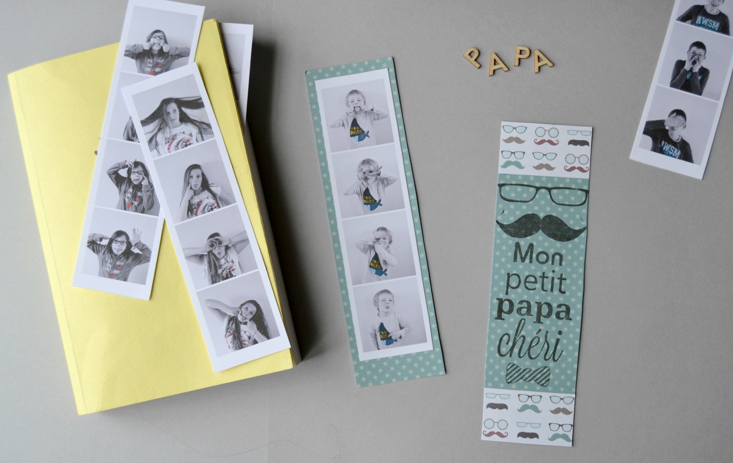 Marque page photomaton