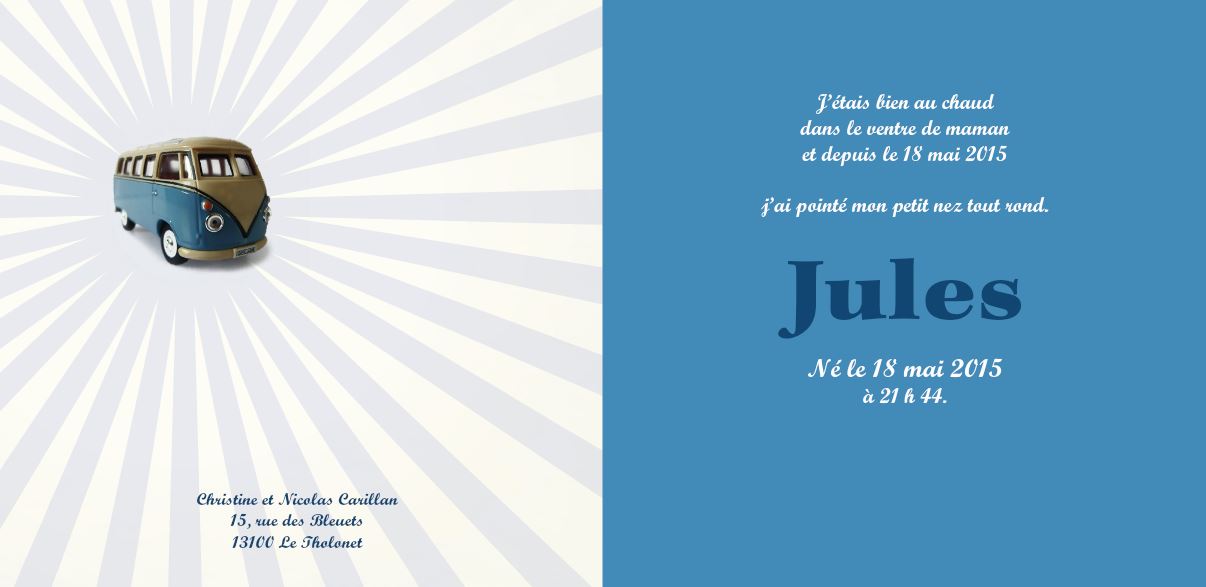 Faire part naissance en anglais