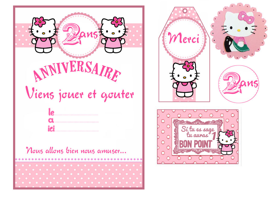 Faire part naissance hello kitty gratuit