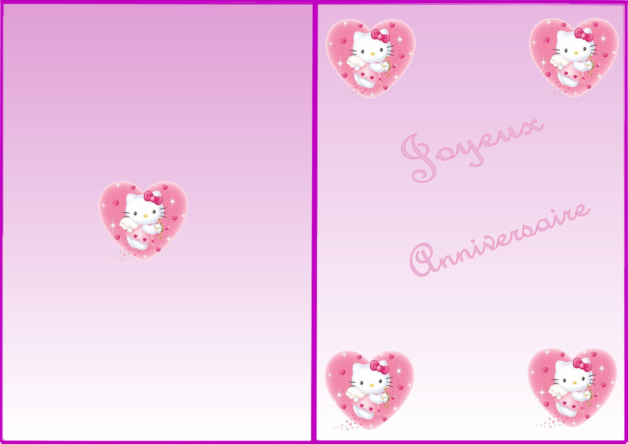 Faire part hello kitty pour bapteme