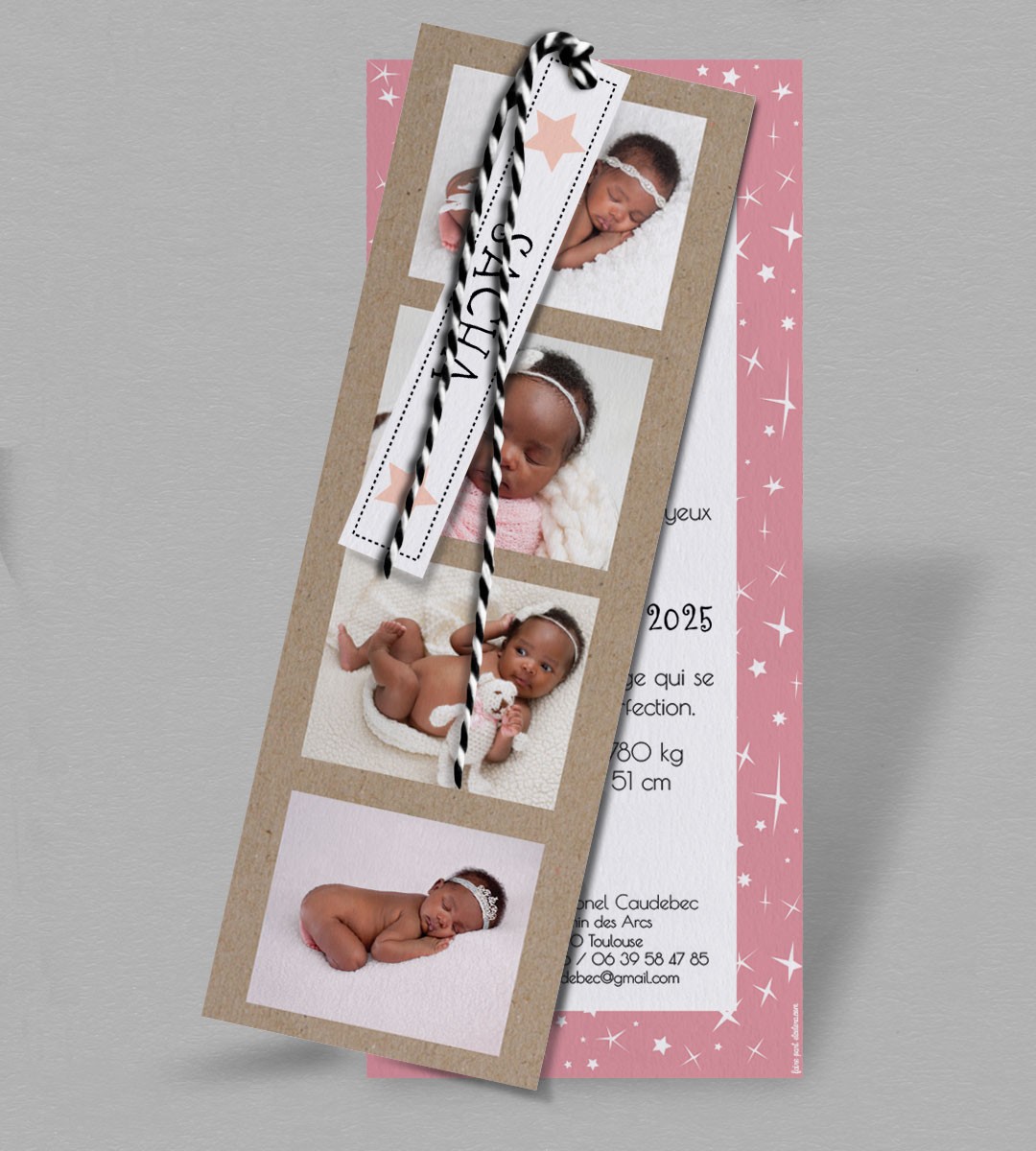 Faire part naissance format polaroid