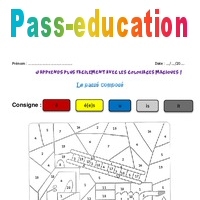 Coloriage magique passé composé cm2