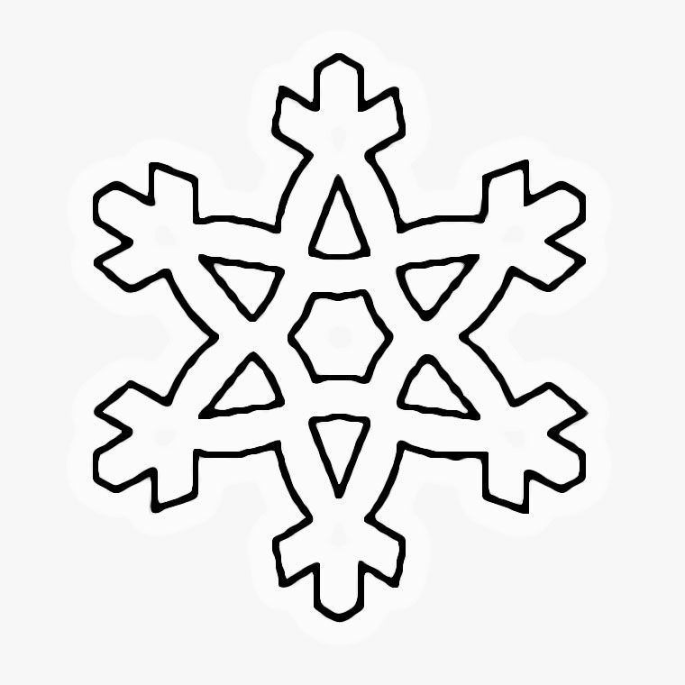 Dessin flocon de neige a imprimer