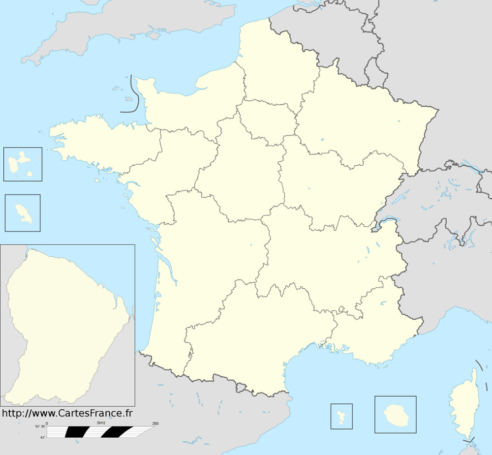 Carte officielle des nouvelles régions