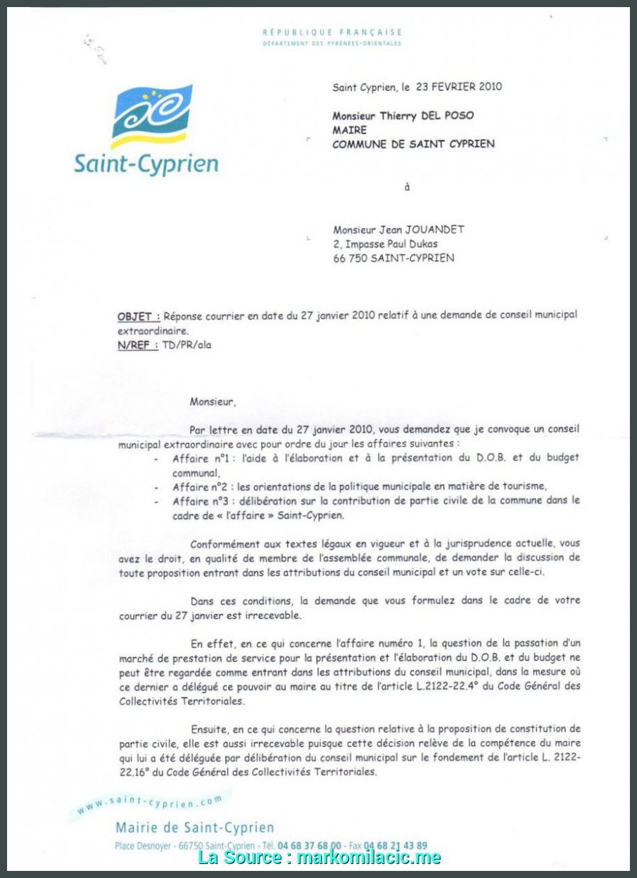 Formule politesse prefet