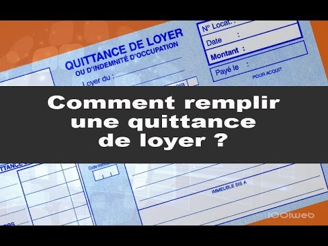 Comment remplir une quittance de loyer exacompta ref 43e