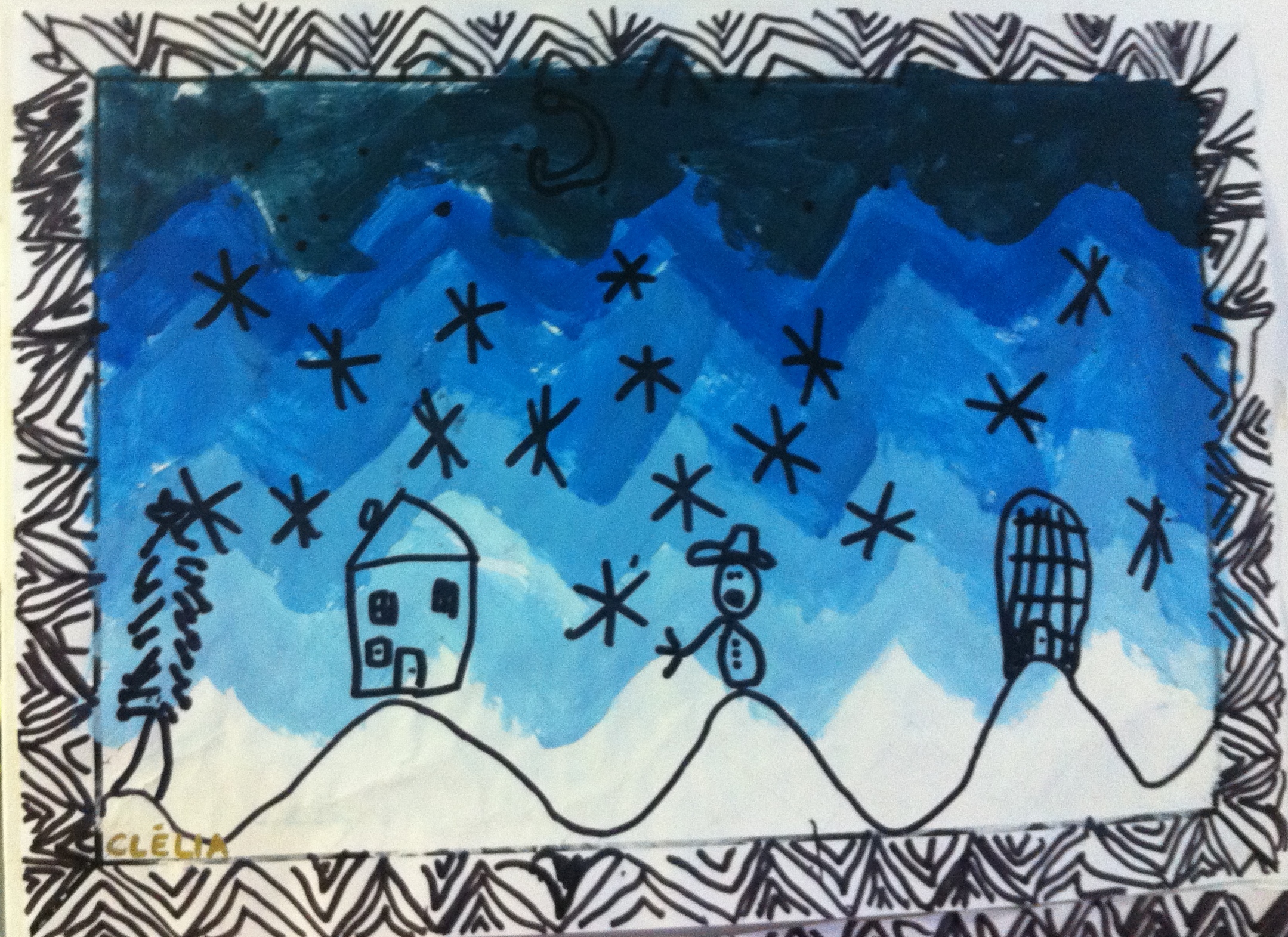Paysage hiver maternelle
