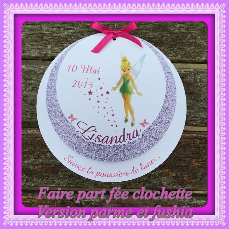 Texte faire part bapteme fee clochette