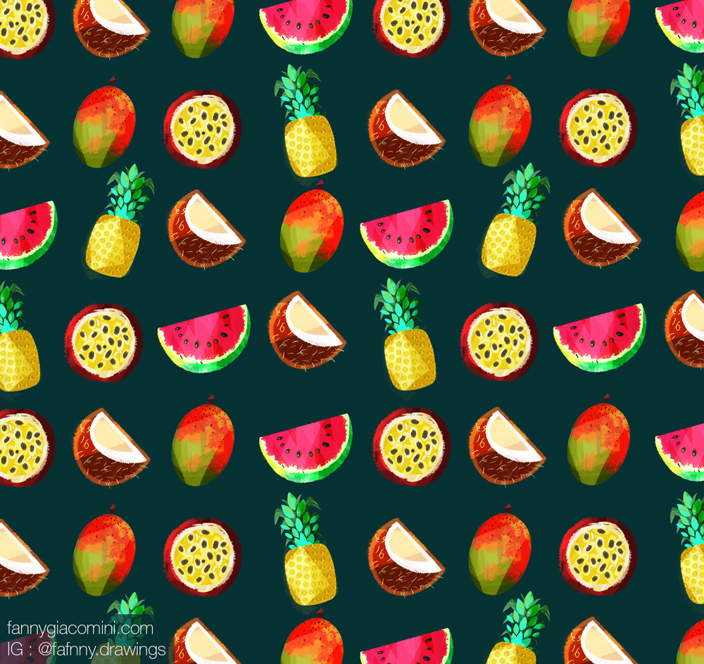 Dessins de fruits exotiques