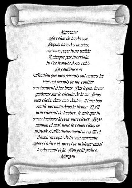 Poeme pour filleule bapteme