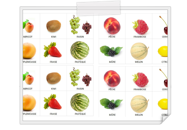 Photos de fruits à imprimer