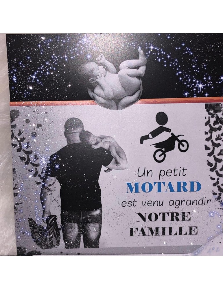 Faire part de naissance moto