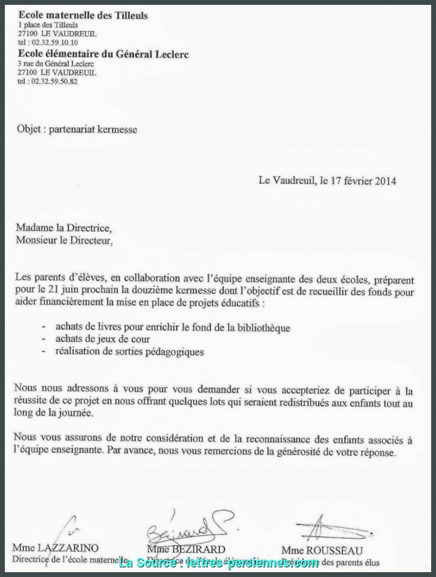 Lettre demande de salle pour association
