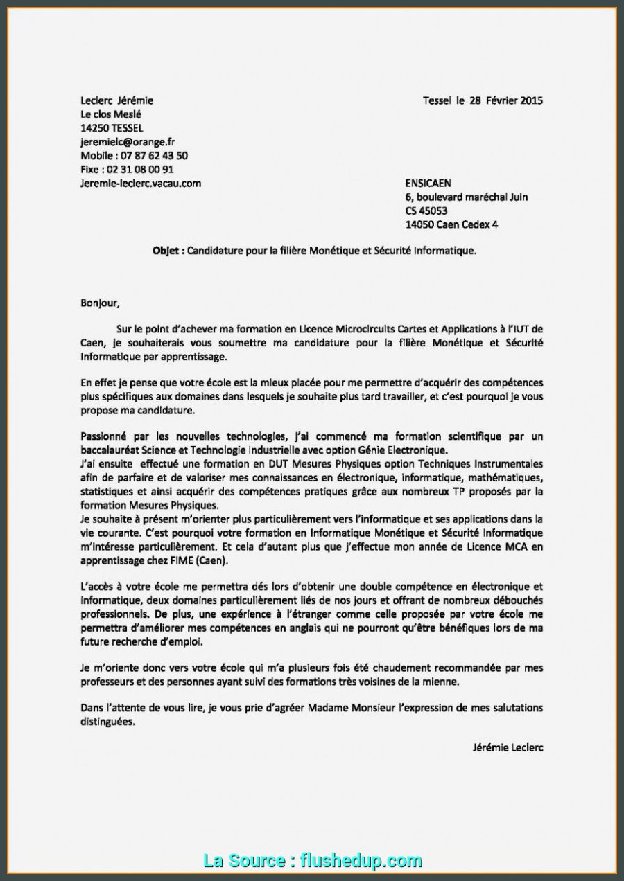 Lettre motivation saisonnier mairie