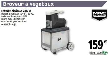 Brico depot broyeur vegetaux