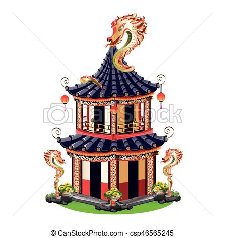Maison chinoise dessin