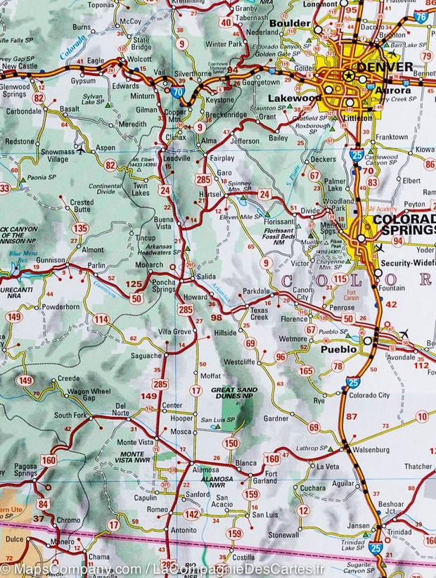 Carte michelin usa sud ouest