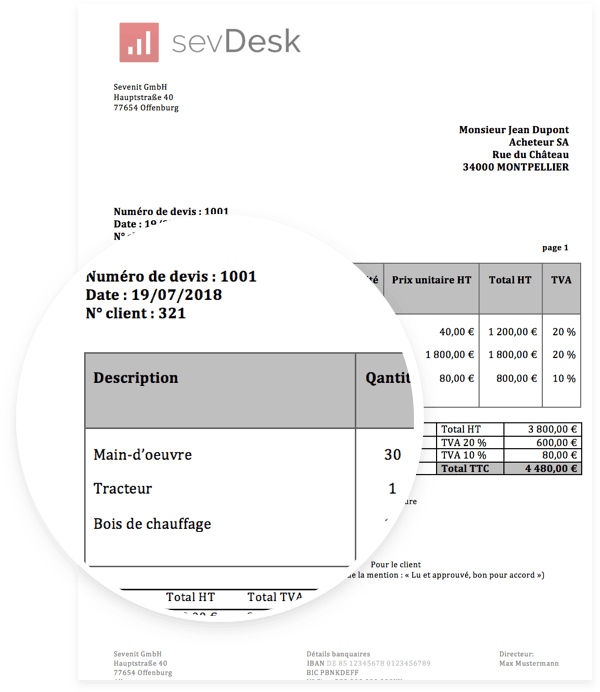 Devis vierge auto entrepreneur