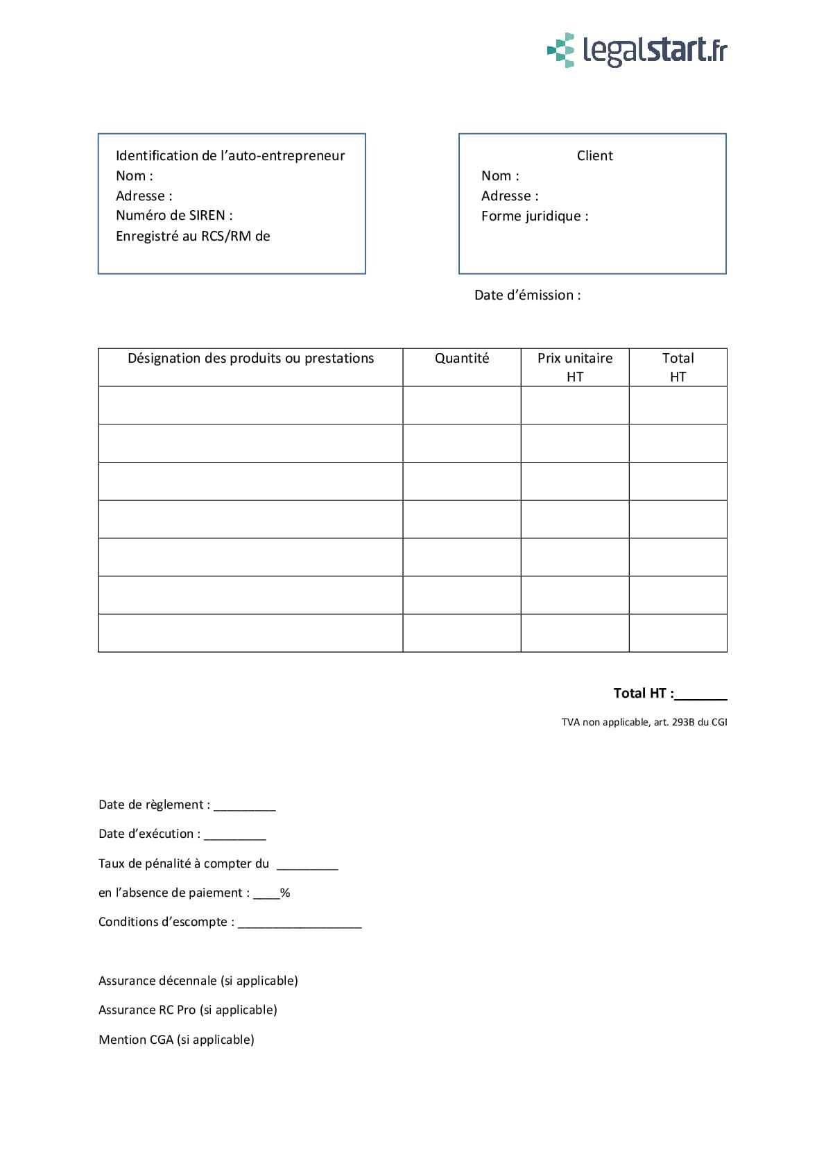 Modele facture cession vehicule societe