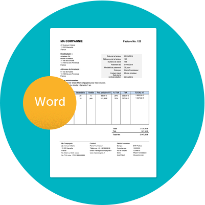 Facture garage vierge