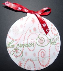 Faire part naissance theme noel