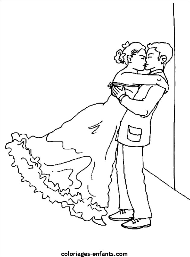Dessin a imprimer de mariage