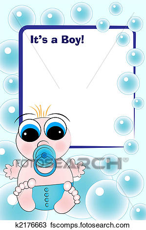 Clipart naissance garçon