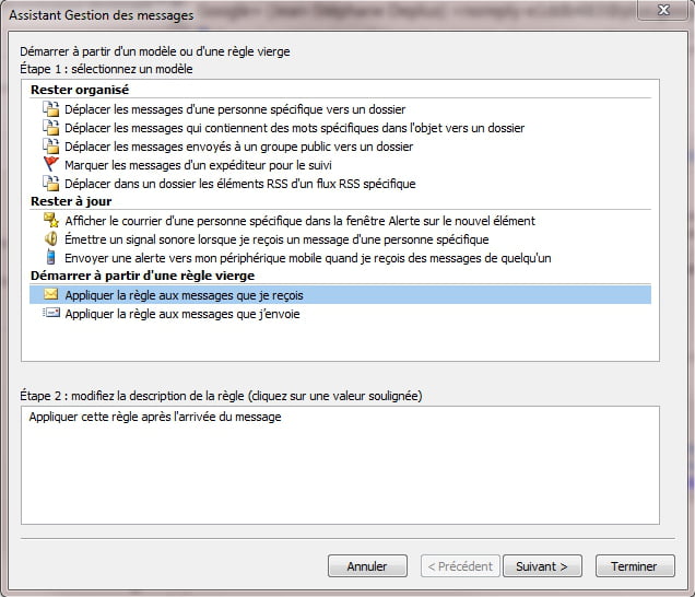 Gestion des absences outlook 2010