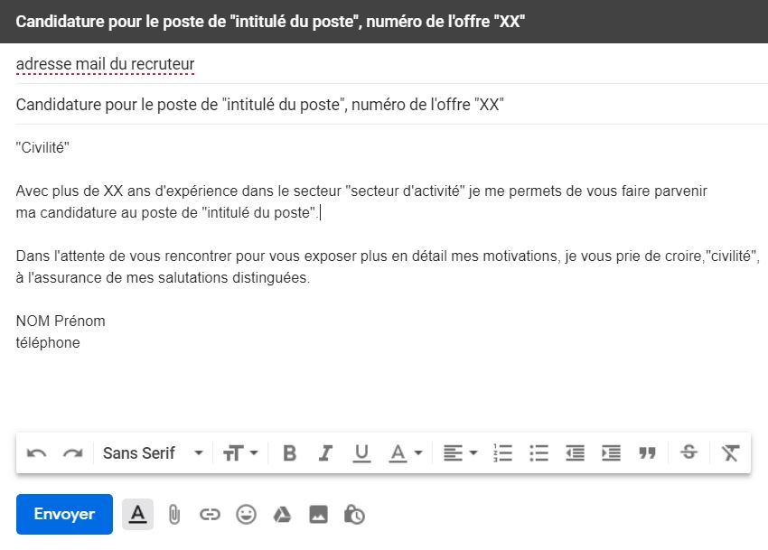 Réponse mail anglais