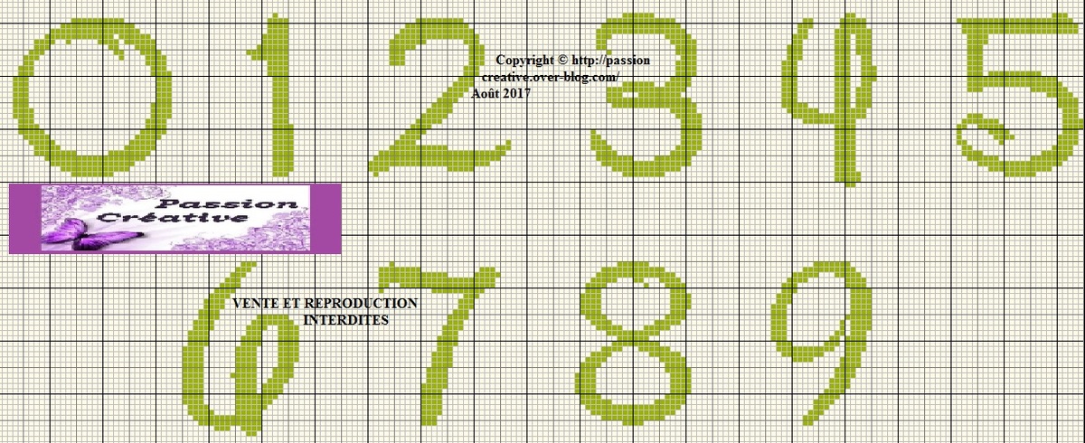 Point de croix lettre disney