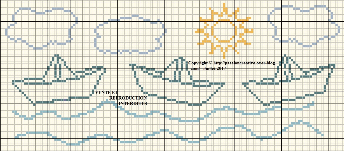 Grille gratuite point de croix bavoir