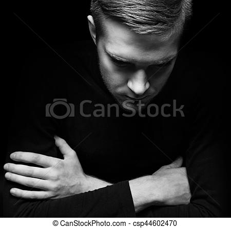 Photo triste noir et blanc