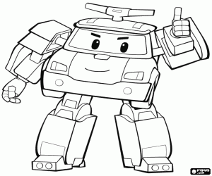 Coloriage robocar poli en ligne