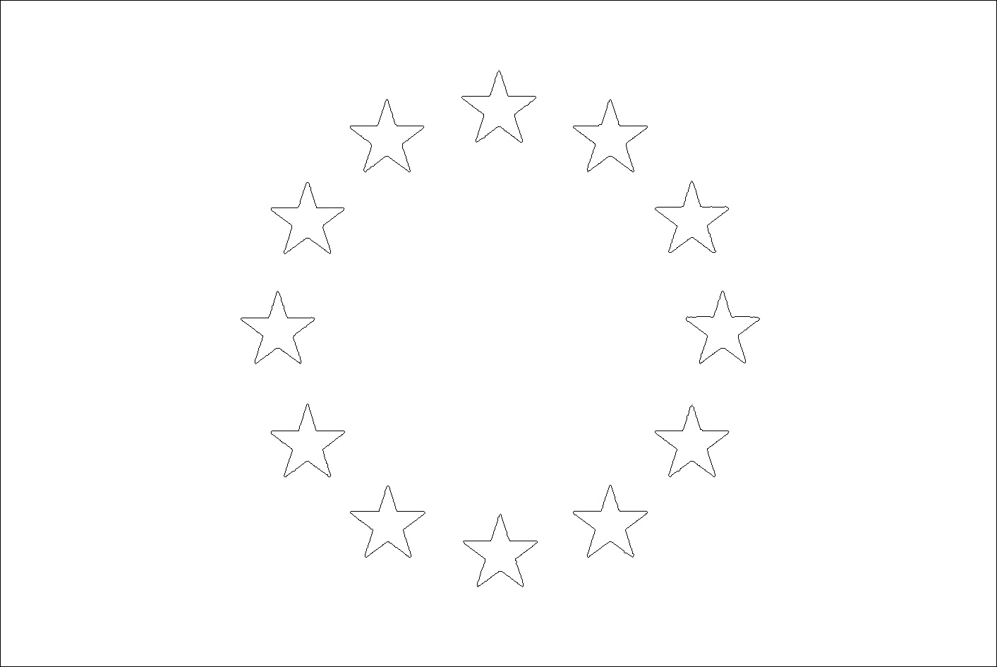 Drapeau europeen a colorier