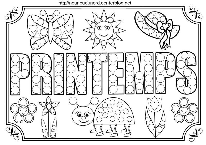 Coloriage maternelle printemps