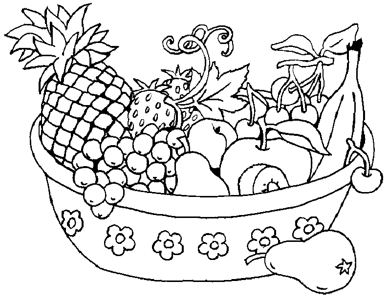 Coloriage fruit et legume