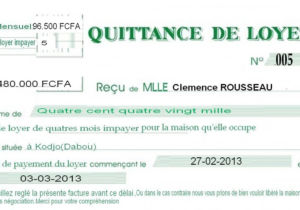 Comment remplir quittance loyer exacompta