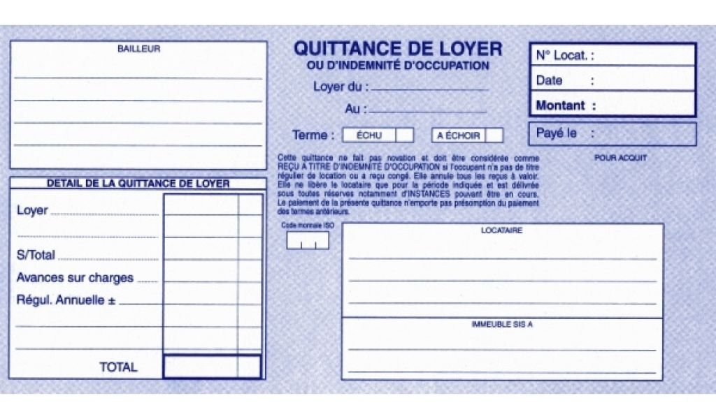 Quittance de loyer en anglais