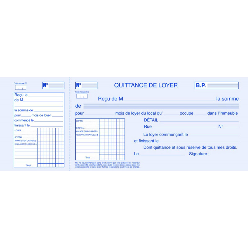 Comment remplir une quittance de loyer exacompta 40