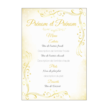Modèles gratuits menus mariage