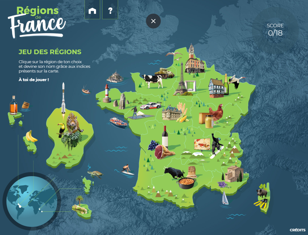 Carte officielle des nouvelles régions