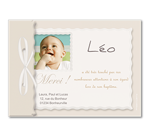 Remerciement de bapteme originaux