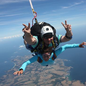 Bapteme saut en parachute+quiberon