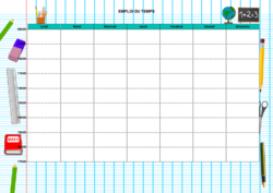 Emploi du temps scolaire vierge excel