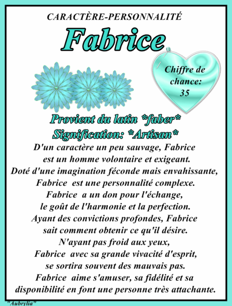 Carte bonne fete fabrice